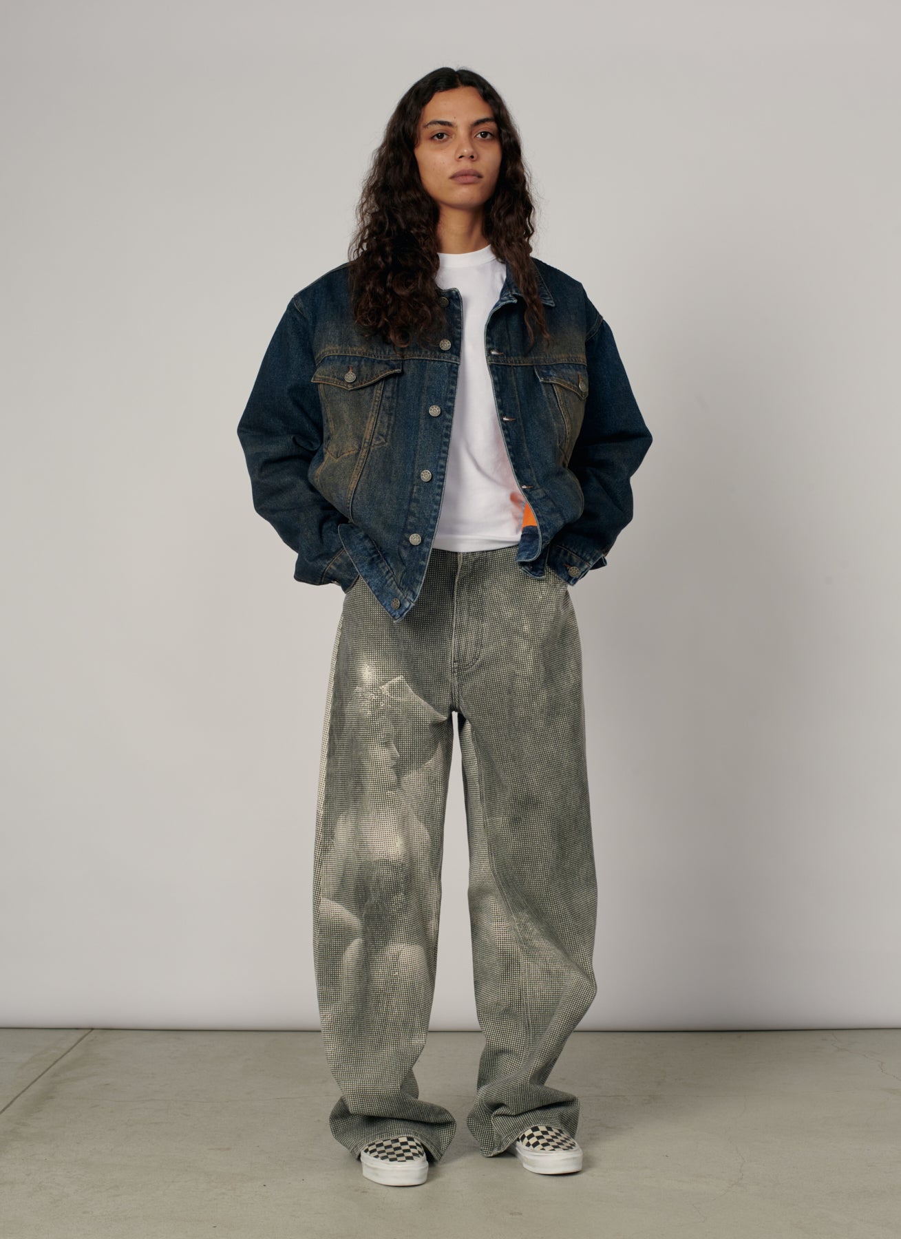 PACC19P003-1 ~ MEN NYMPH BAGGY DENIM PANTS BLACK
