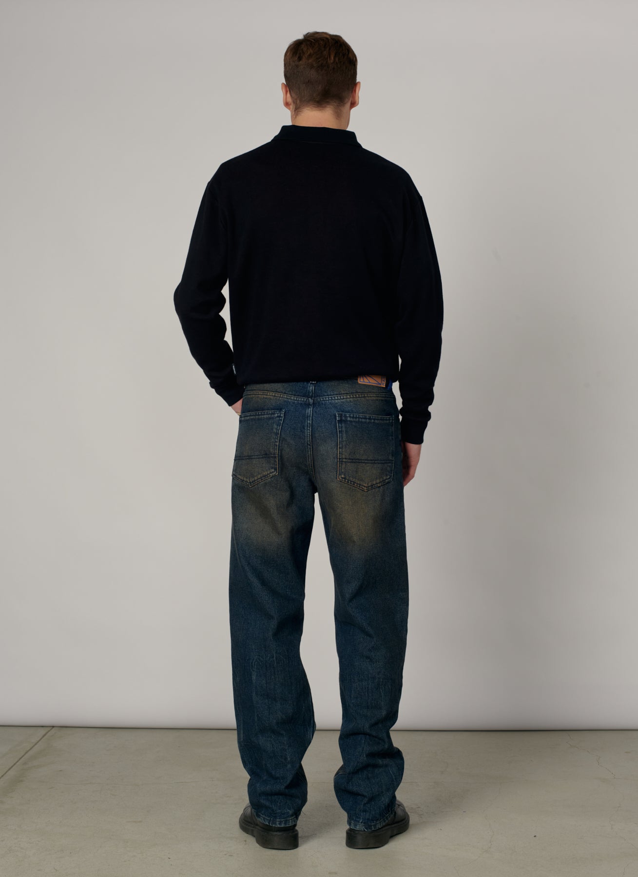 PACC19P004-1 ~ MEN WASHED TAPERED DENIM PANTS BLUE