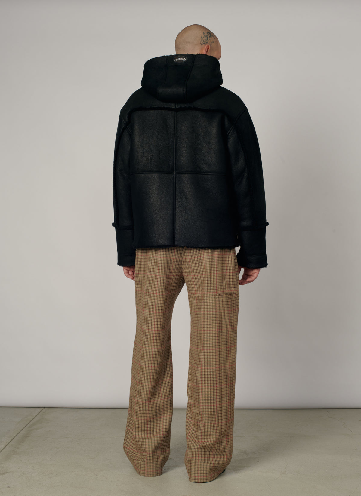 PACC19P006-1 ~ MEN WOOL PLEATED PANTS BROWN