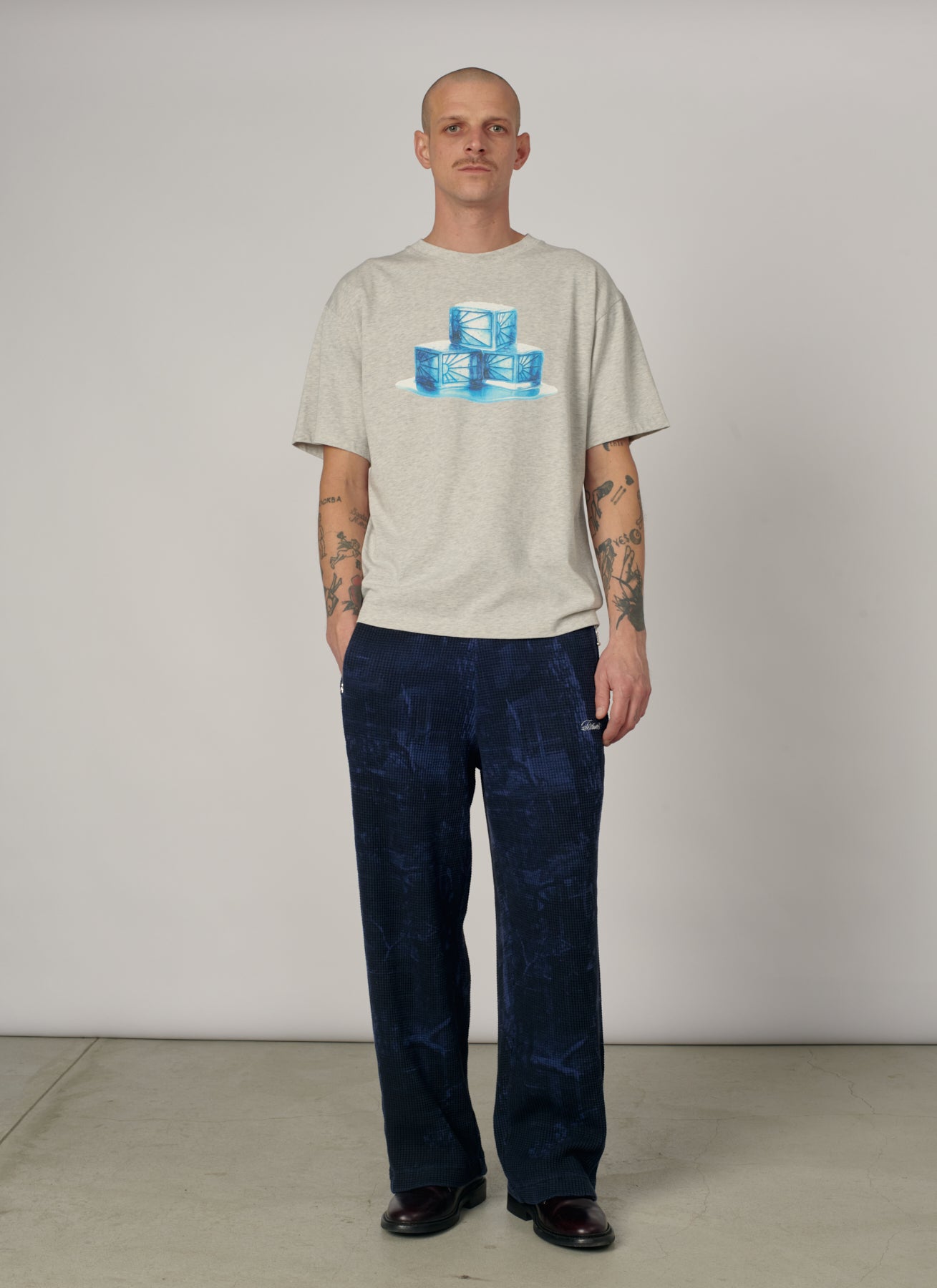 PACC19T002-2 ~ MEN MELT TEE SHIRT ASH GREY