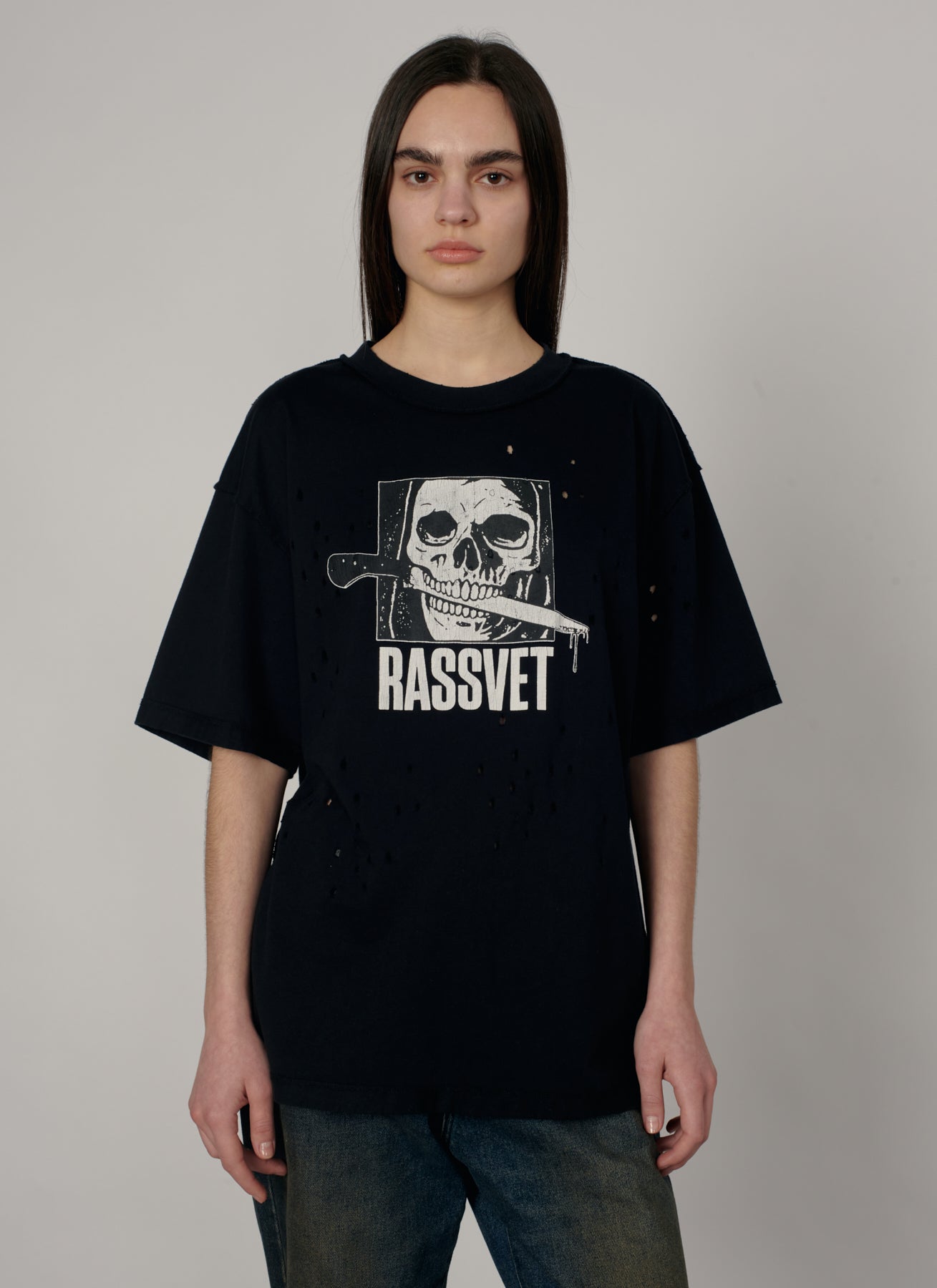 PACC19T008-1 ~ MEN SLASHER TEE SHIRT BLACK