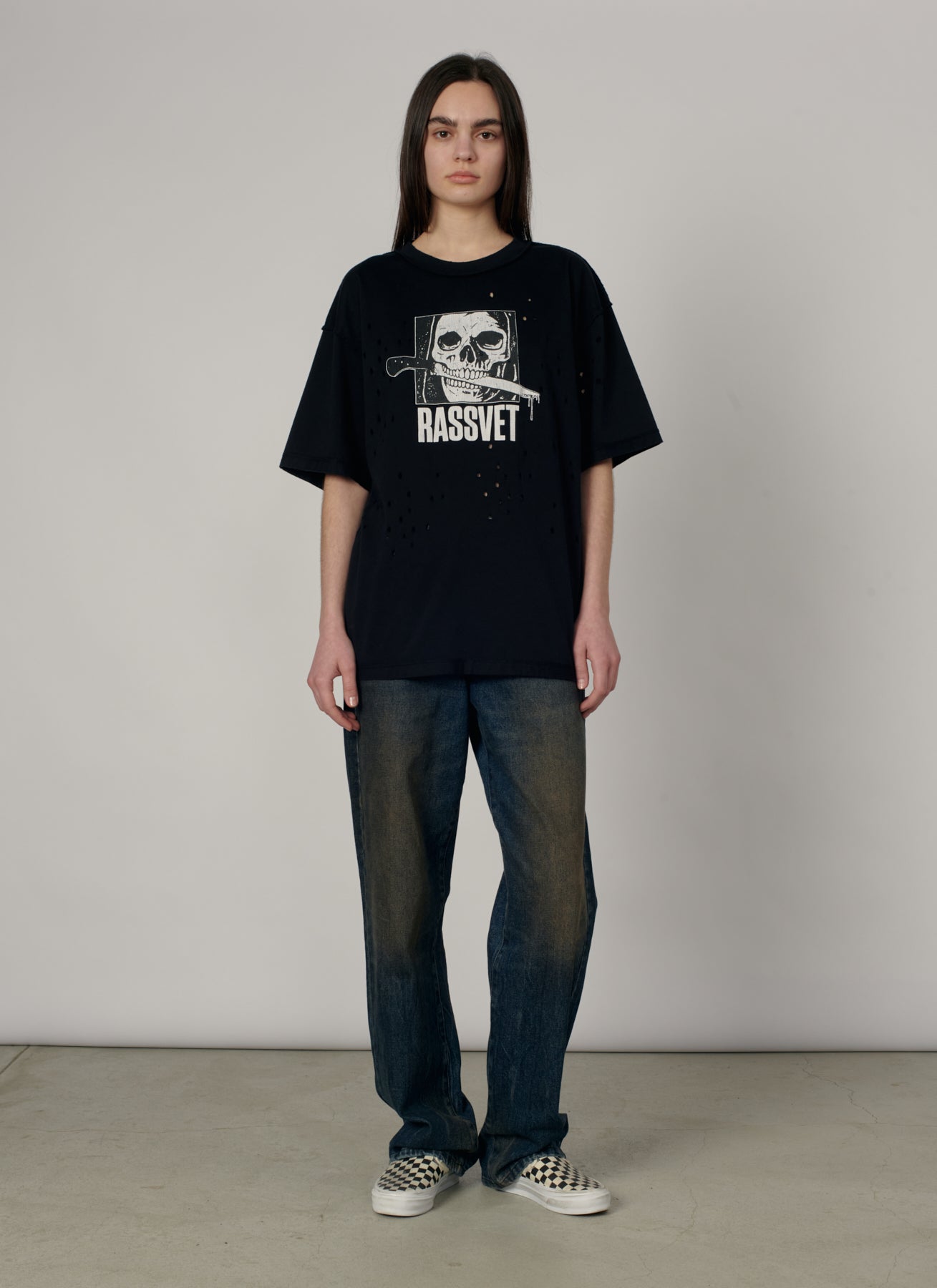 PACC19T008-1 ~ MEN SLASHER TEE SHIRT BLACK
