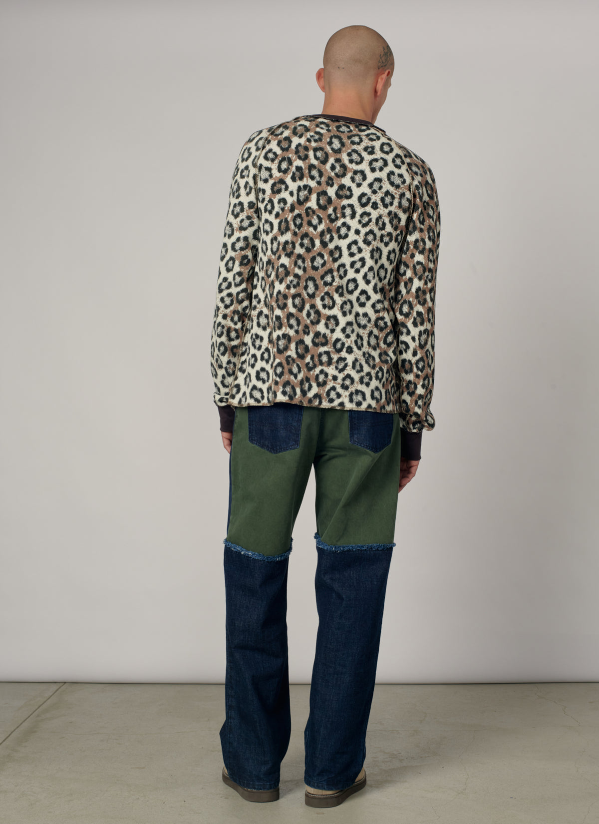 PACC19T013-1 ~ MEN LEOPARD THERMAL LS TEE SHIRT LEOPARD