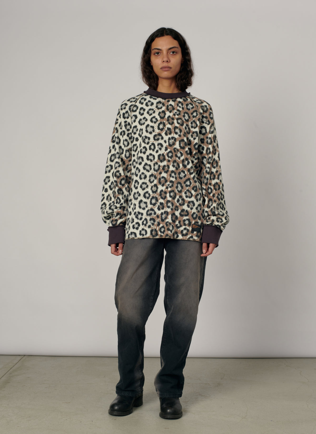 PACC19T013-1 ~ MEN LEOPARD THERMAL LS TEE SHIRT LEOPARD