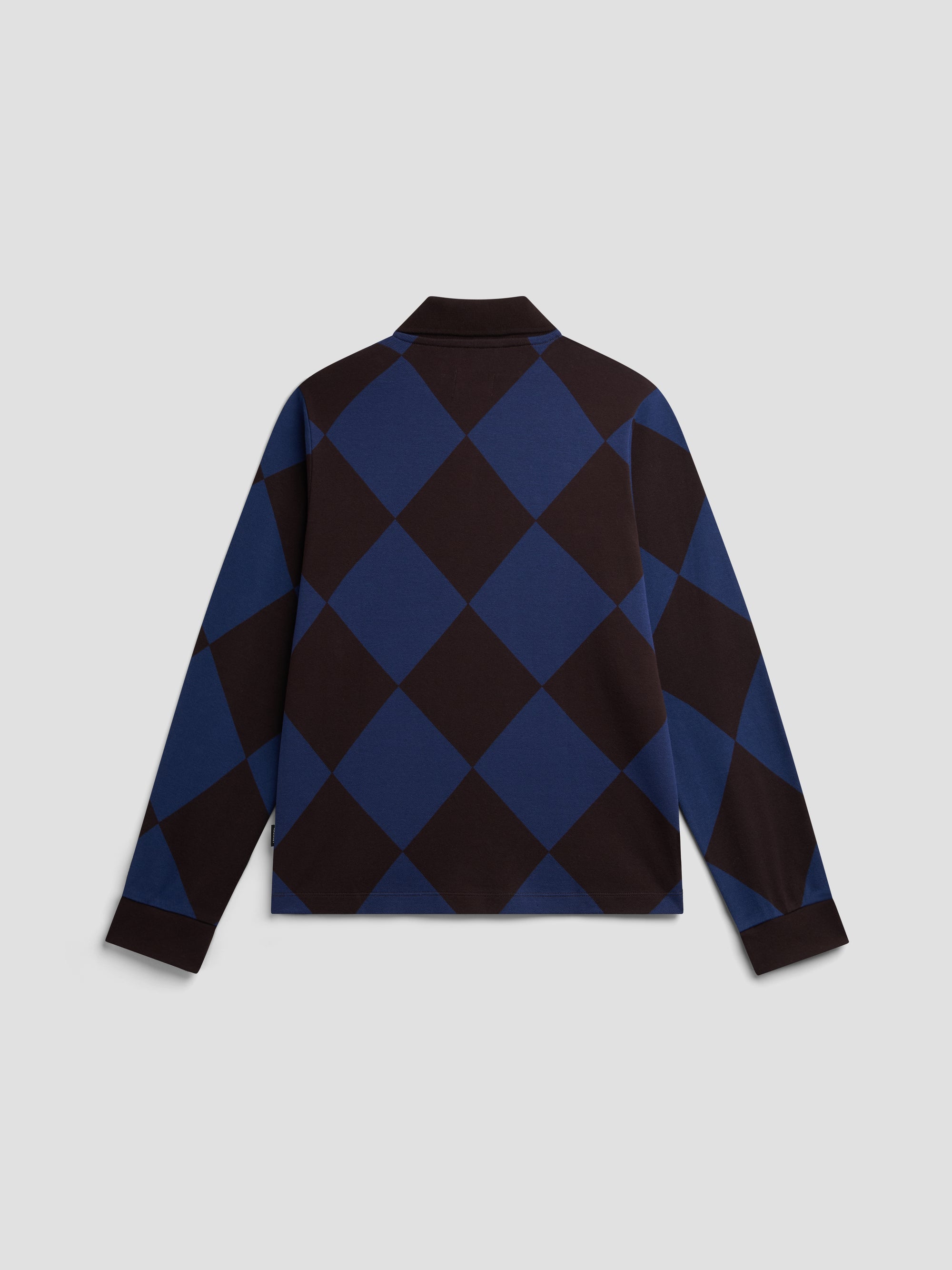 PACC19T015-1 ~ MEN JACQUARD LS FOOTBALL JERSEY BLUE