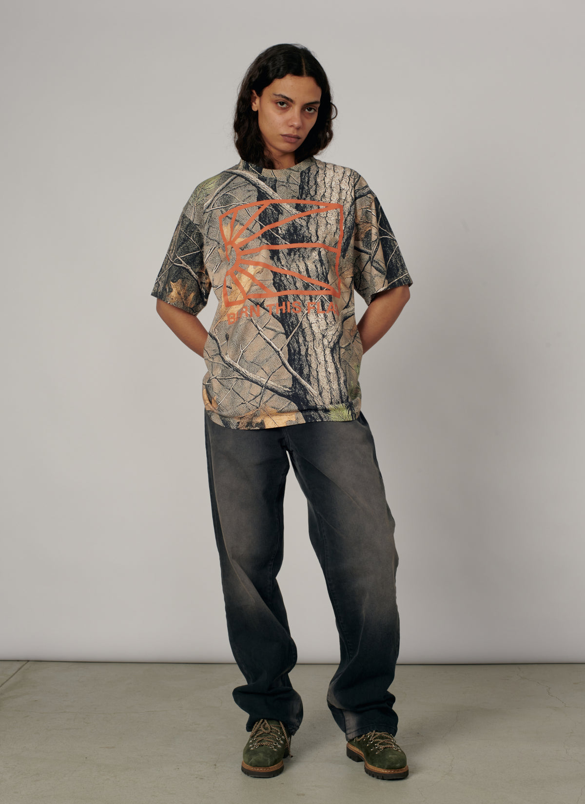 PACC19T017-1 ~ MEN BORDERS CAMO TEE SHIRT CAMO