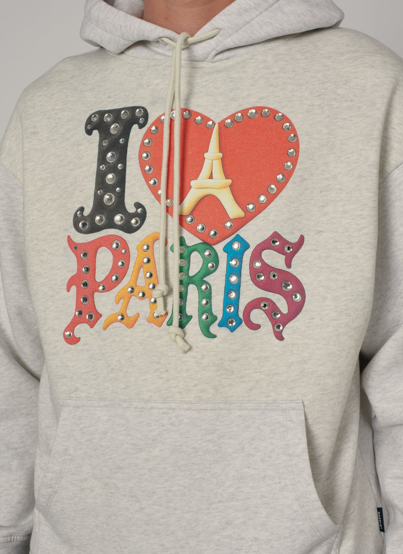 PACC19T023-1 ~ MEN JEWEL HOODIE ASH GREY