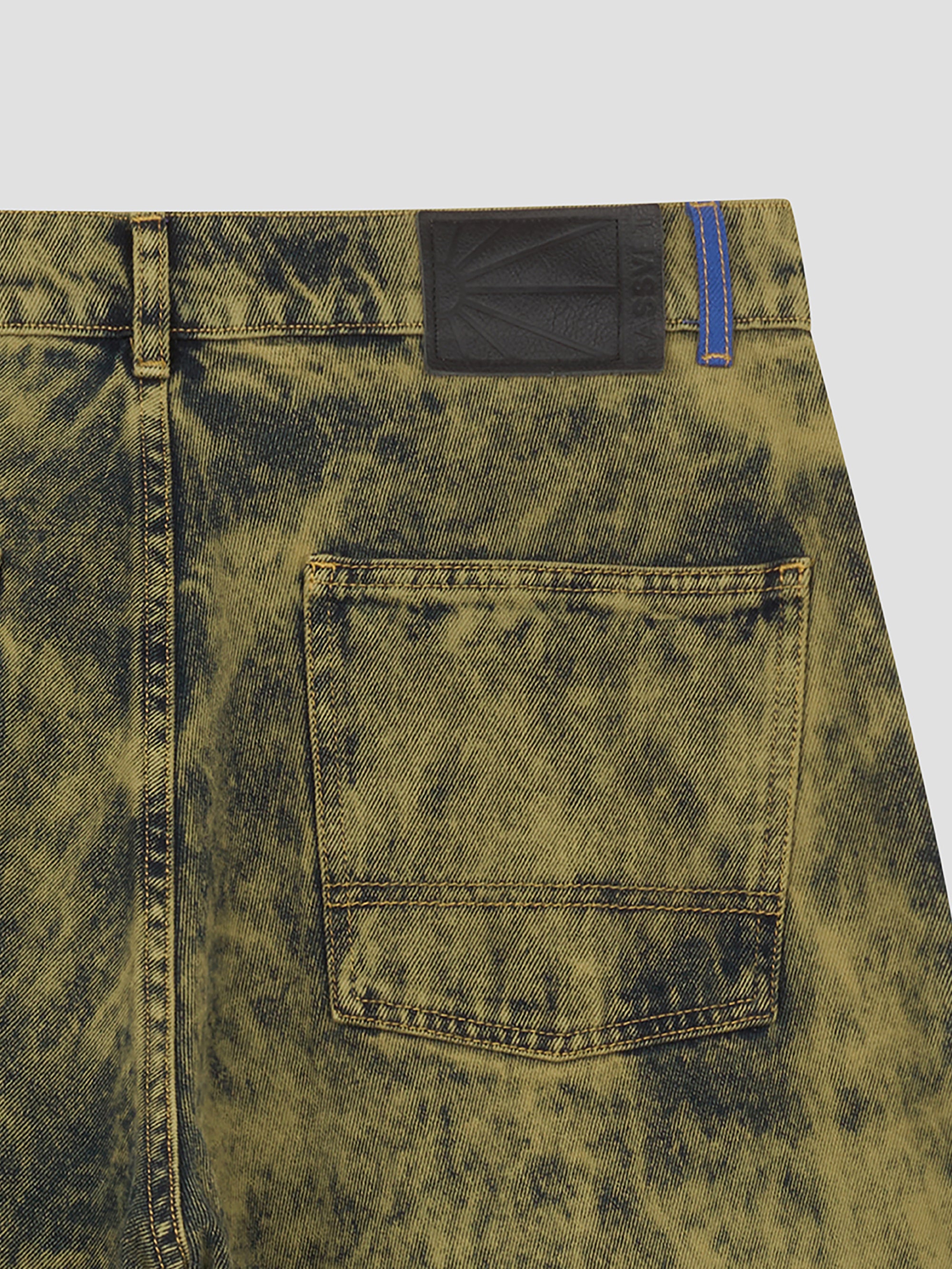 PACC16P002~BAGGY JEAN DENIM PANT - ACID GREEN
